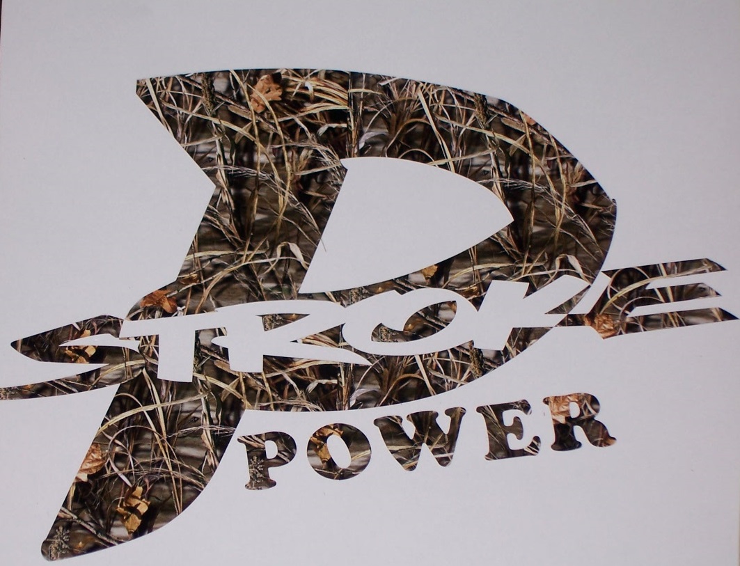Real tree CAMO P-Stroke Power tailgate or window Decal