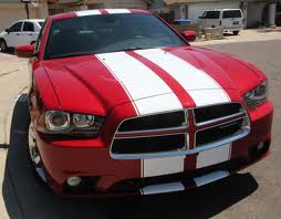 2011 - UP DODGE Charger 11" Twin Rally stripe set