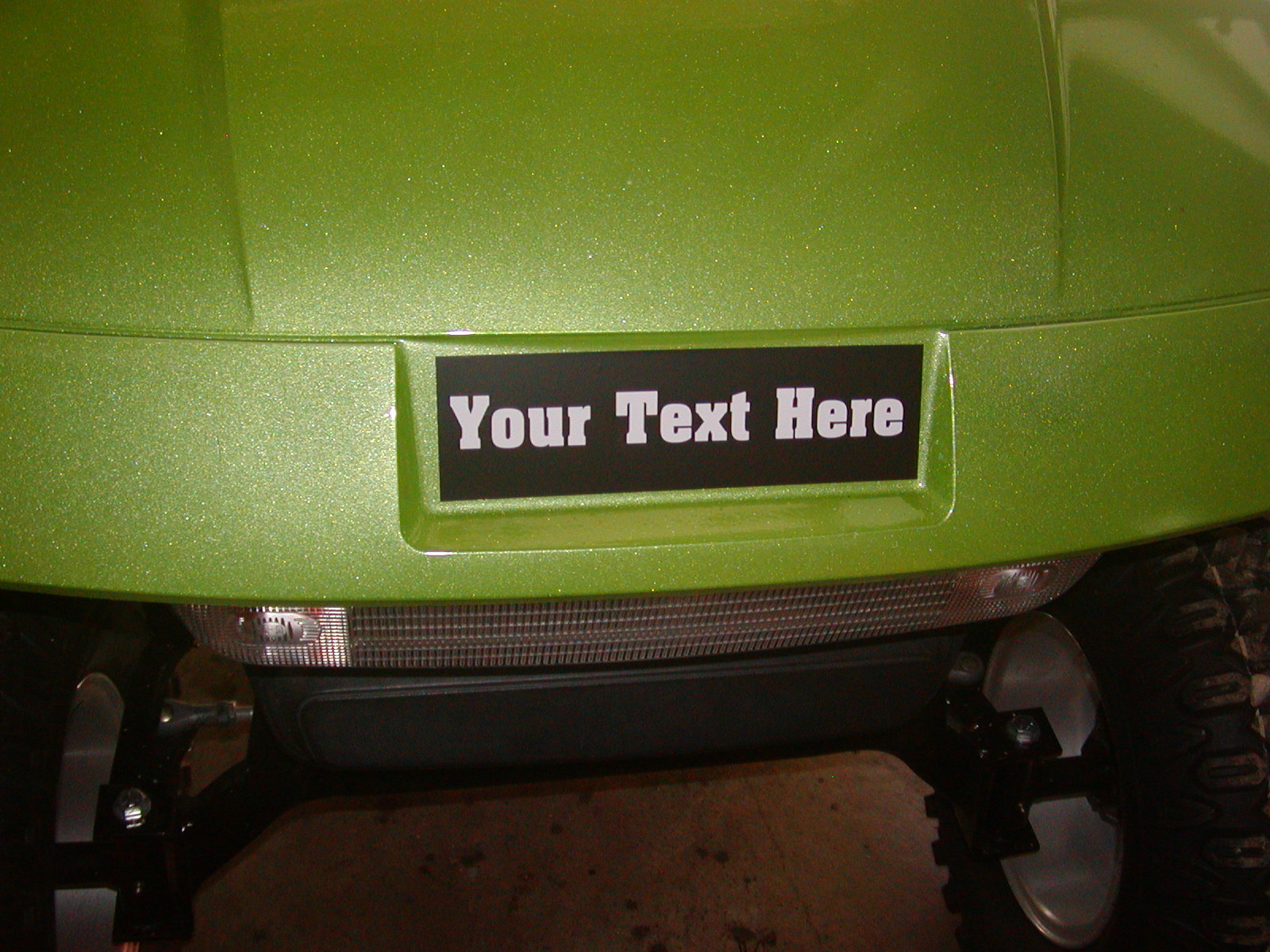 YOUR TEXT 2 color EZGO Logo Cover Decal
