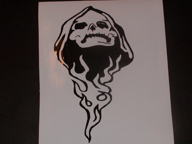 Skull Flames #2 Hood window or tailgate Graphic Decal