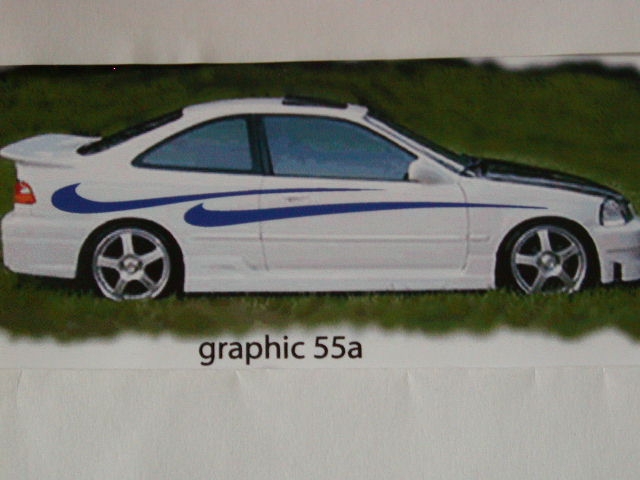 Graphics set 55a Size - 12" wide X 110" long
