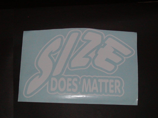 Size does Matter Tailgate decal