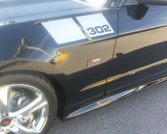 2012 - 2013  Mustang Short 302 fender Hash Mark Stripes Set SALEEN STYLE