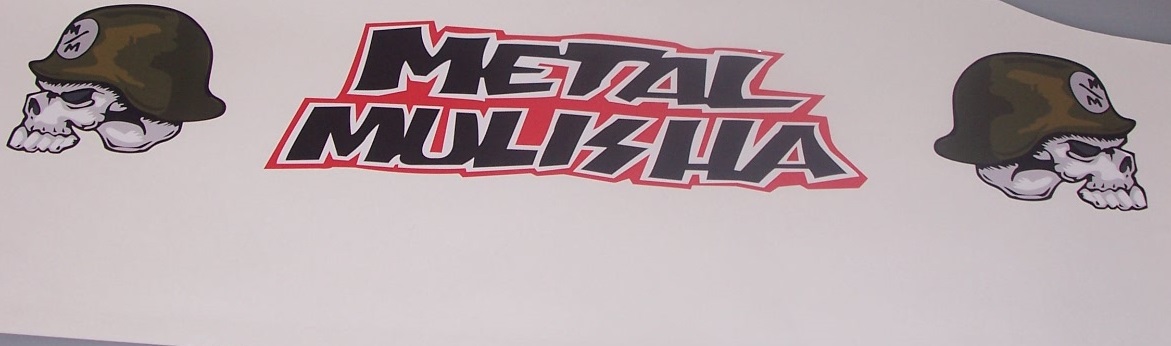 Metal Mulish #1 Skull Windshield Full color Graphic Window Decal Sticker