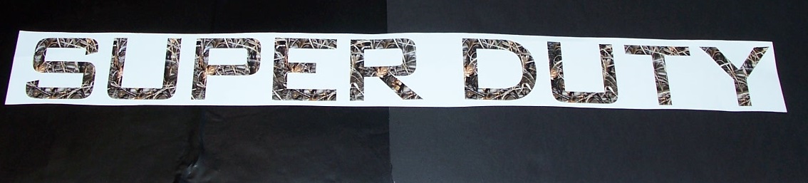 Real tree CAMO SUPER DUTY Windshield tailgate or window Decal