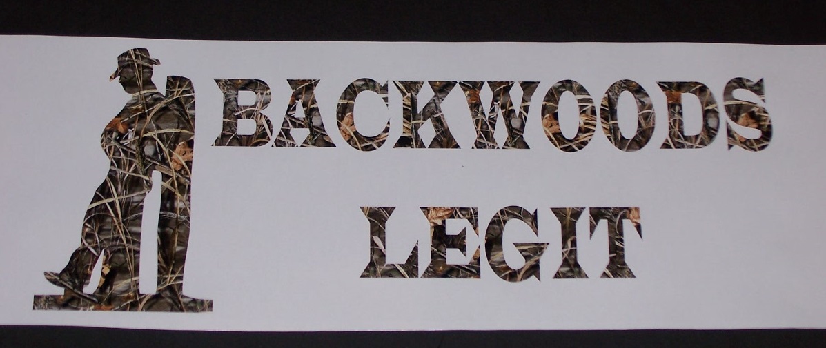 BACKWOODS LEGIT Real Tree M4 Camo Window Decal