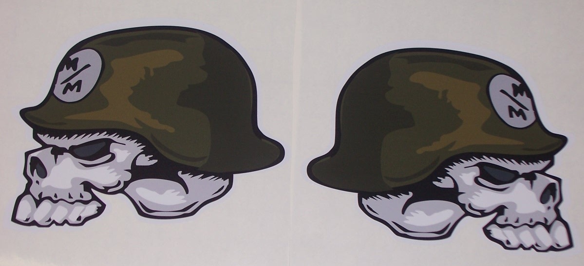 Metal Mulisha Helmet Decals Sold as a pair Full color