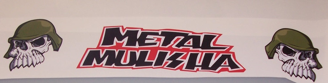 Metal Mulish #2 Skull Windshield Full color Graphic Window Decal Sticker