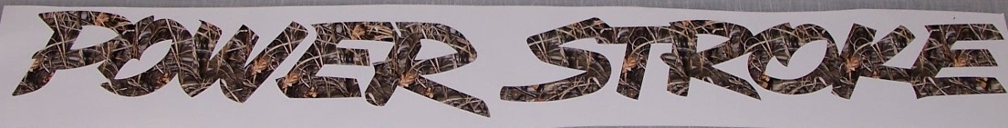 Real tree CAMO POWER STROKE Windshield tailgate or window Decal