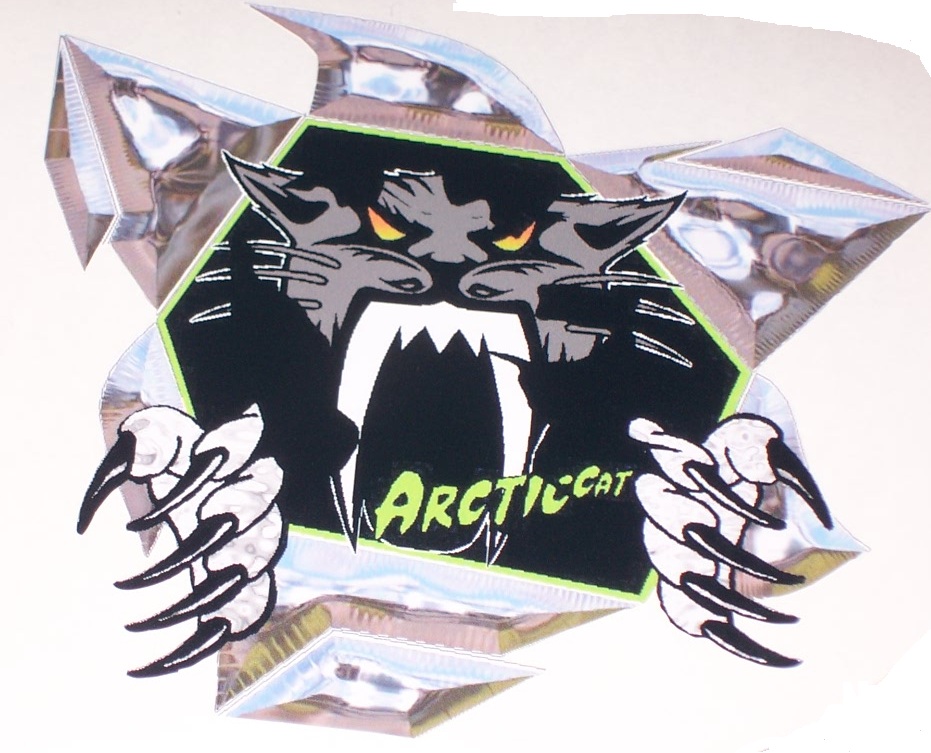Arctic Cat RIP THREW FULL COLOR 26\" X 26\" Wall or trailer Decal