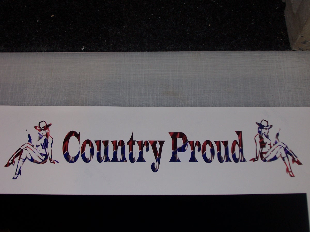 COUNTRY PROUD Rebel Flag Camo Window Decal