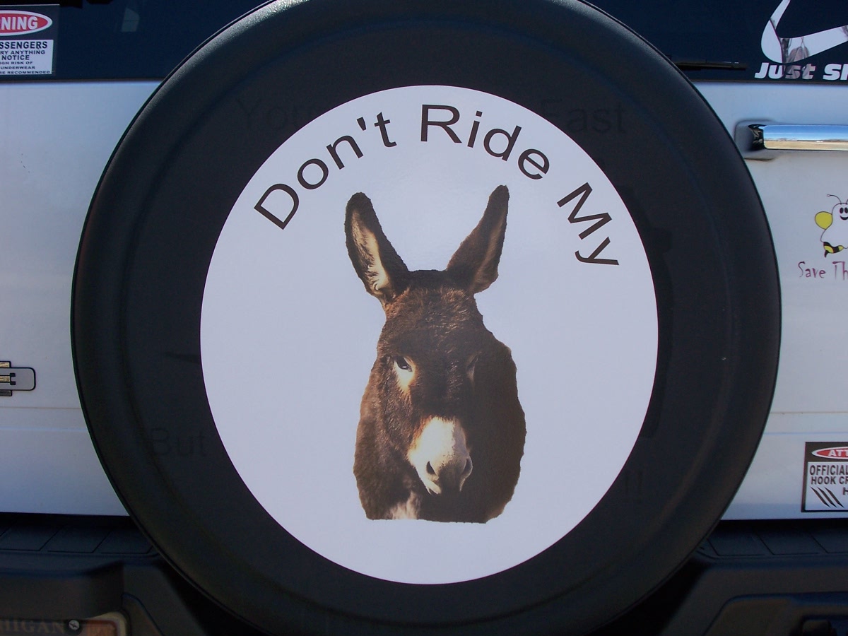 Dont Ride My A$$ Donky Spar Tire Cover Graphic Trailer Decal