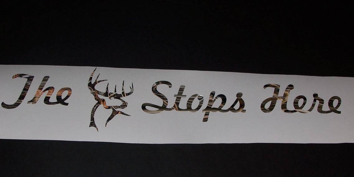 the Buck Stops Here Buck Commander Full color Graphic Window Decal Sticker