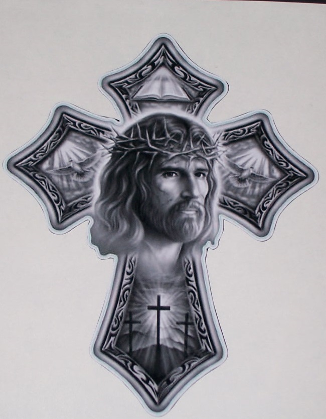 Jesus Cross Window or Wall Decal
