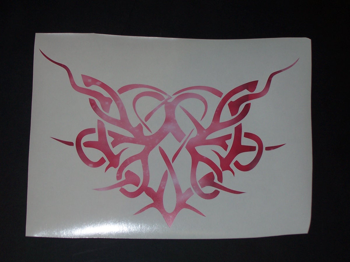 tribal Heart 8X11 Window Decal Full Color Decal