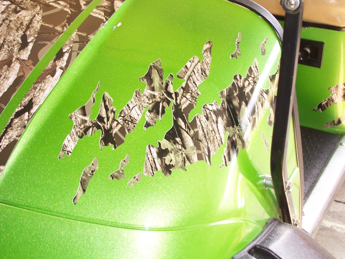 Golf Cart FULL COLOR ripped Splash Mossy Oak CAMO Graphics Set EZGO Club Car Yamaha