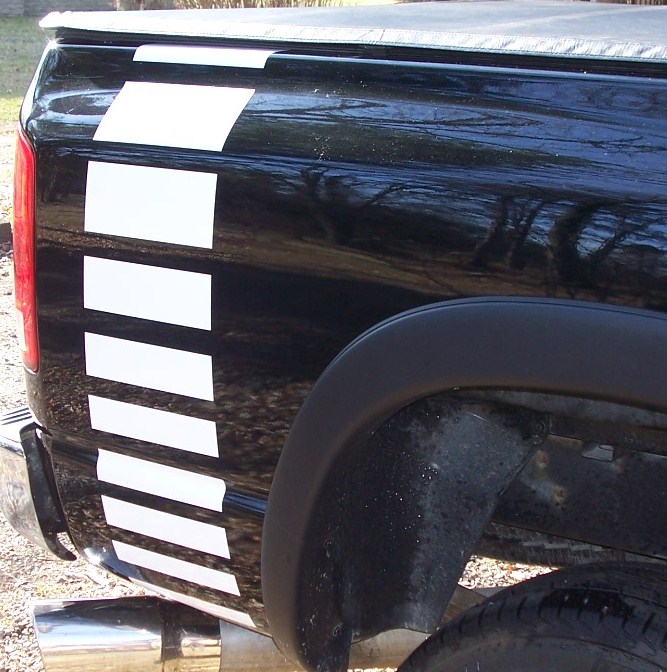 All make truck Faded truck Bed Side Stripes (Sold as a Pair) chevy ford Ram