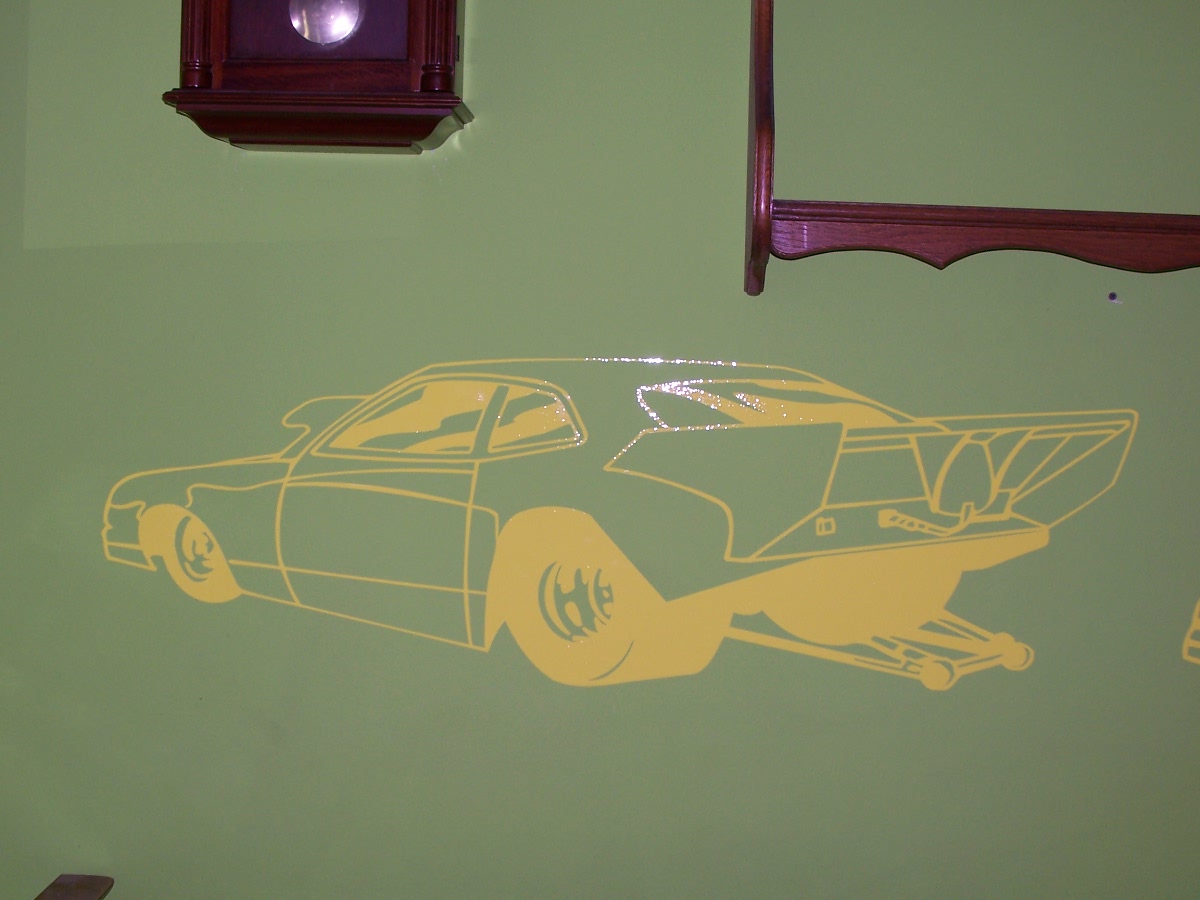 Funny Car #2 Wall Garage or Garage Door Graphic Decal