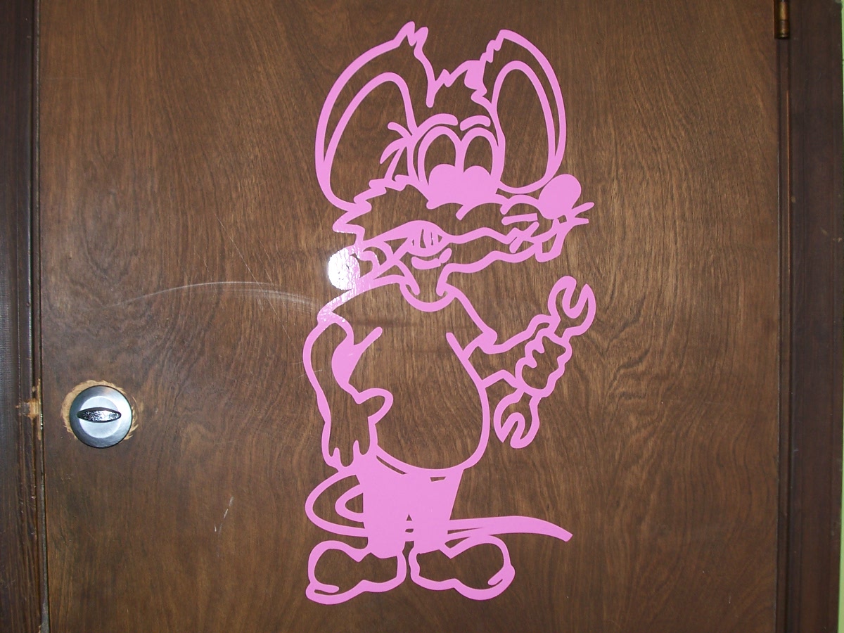 Mouse or Rat Shop Wall Garage or Garage Door Graphic Decal