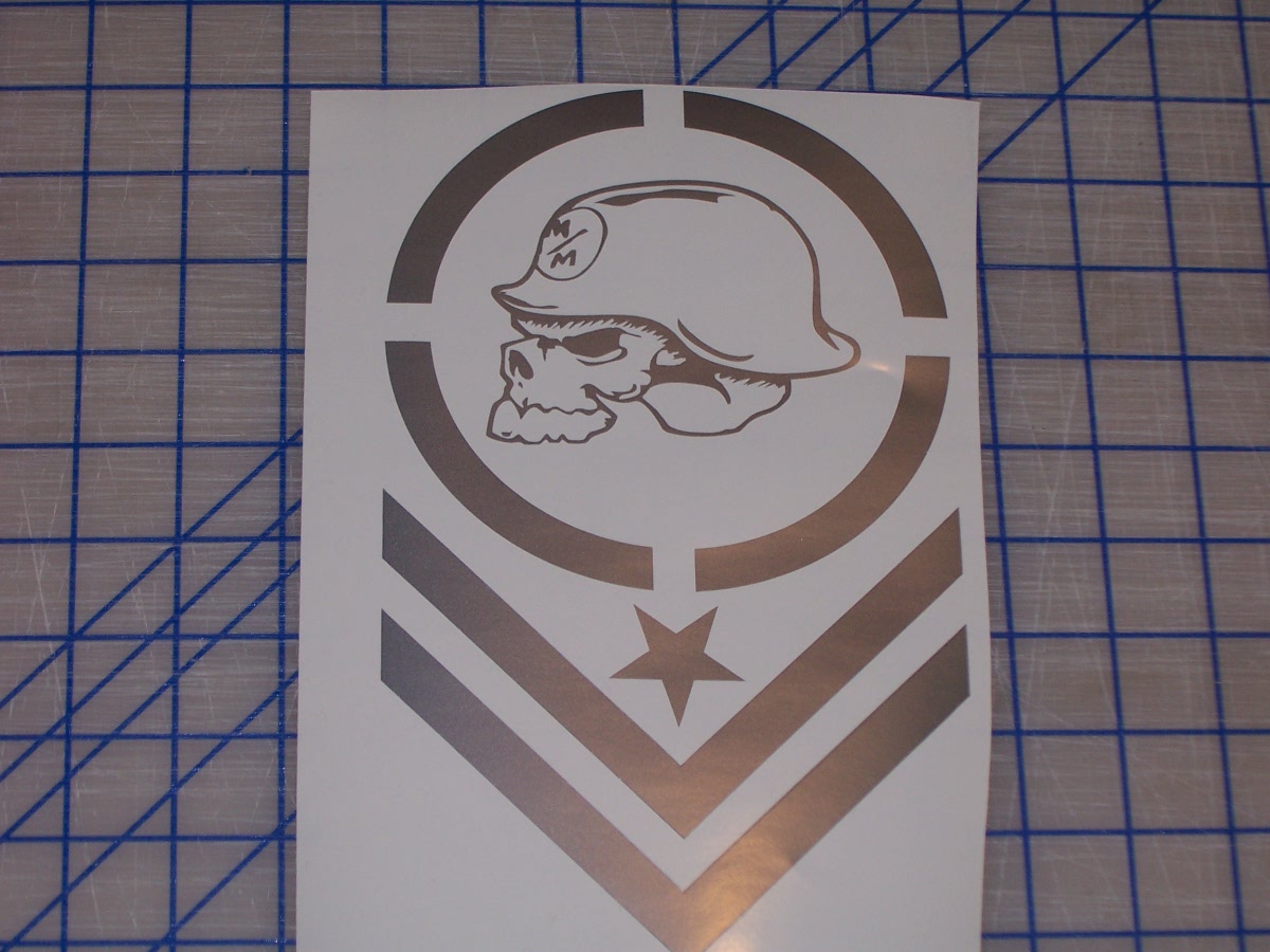 Metal Mulisha Army Stripe 7X11 Decal Sticker Decals