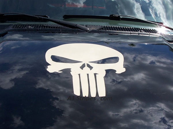 LARGE Punisher Skull graphic Decal / Sticker
