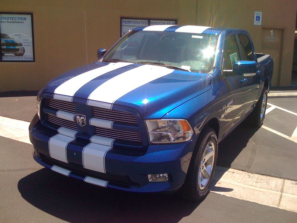 2009 - 2013 Dodge Ram 11\" twin Rally Stripe set
