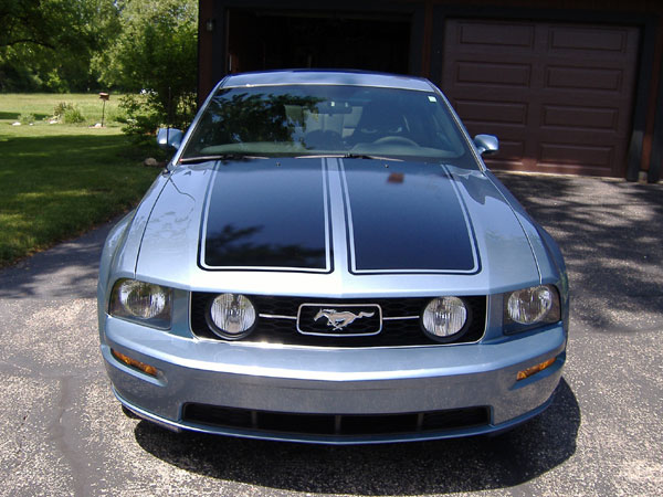 Mustang 22\" wide TWIN HOOD Rally Stripe Set NEW!!