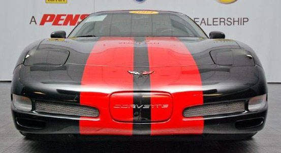 1998 - 2013 corvette 11\" Plain Rally Stripe Graphics set