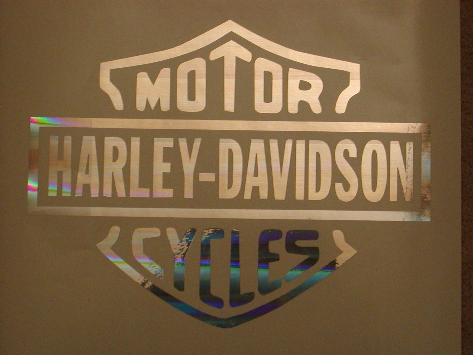 Harley Davidson 8X10 window Decal