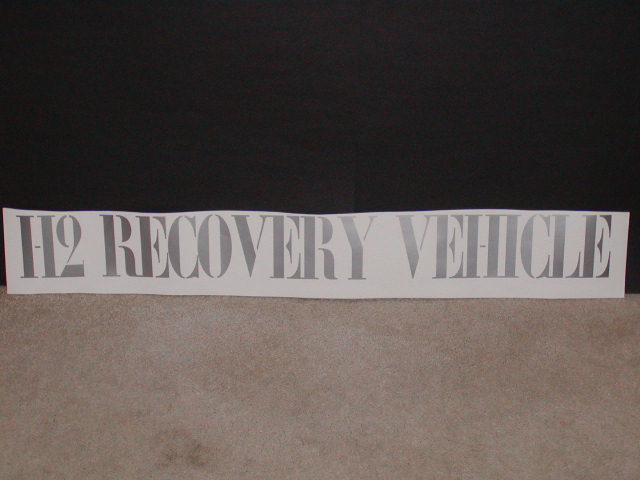 H2 recovery Vehicle Decal