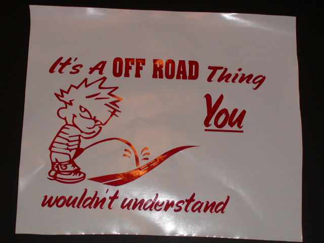 It\'s an off road thing you wouldnt understand!