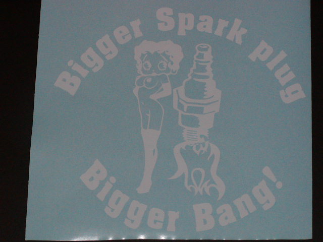 Bigger Spark Plug Bigger BAG! W/ Betty Boop! decal