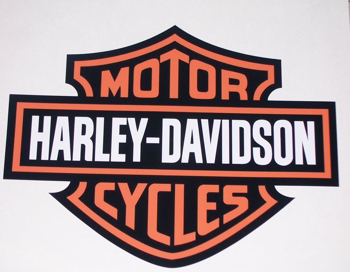 Harley Davidson FULL COLOR BAR & SHIELD trailer or Wall 24 X 30 Decal Sticker