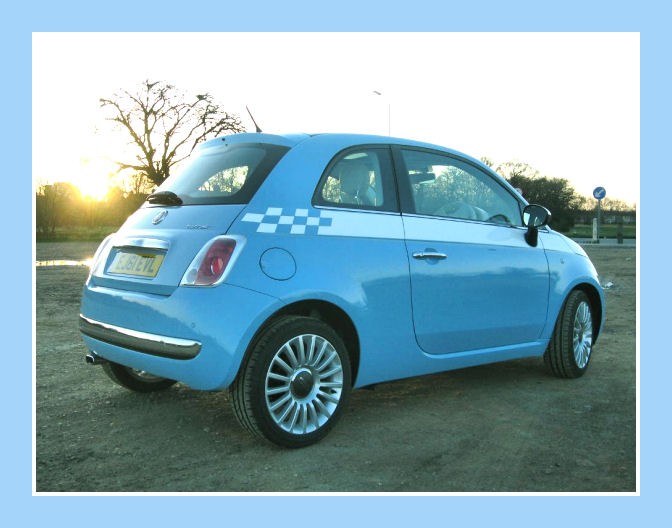 All Year Fiat 500 5" Check Side stripes Stripe Graphics set