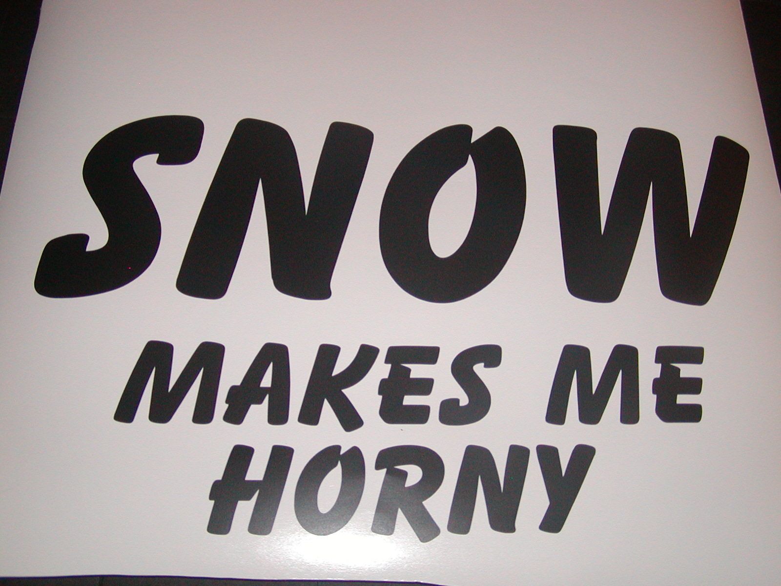Snow Makes Me Horny Decal