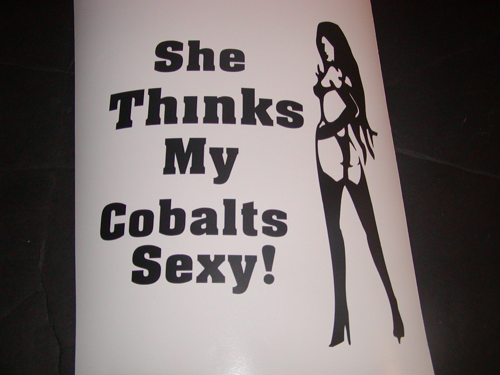 She thinks My Cobalts #2 Sexy Decal