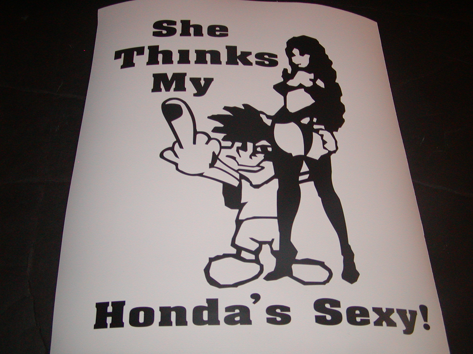 She thinks My Hondas #1 Sexy Decal