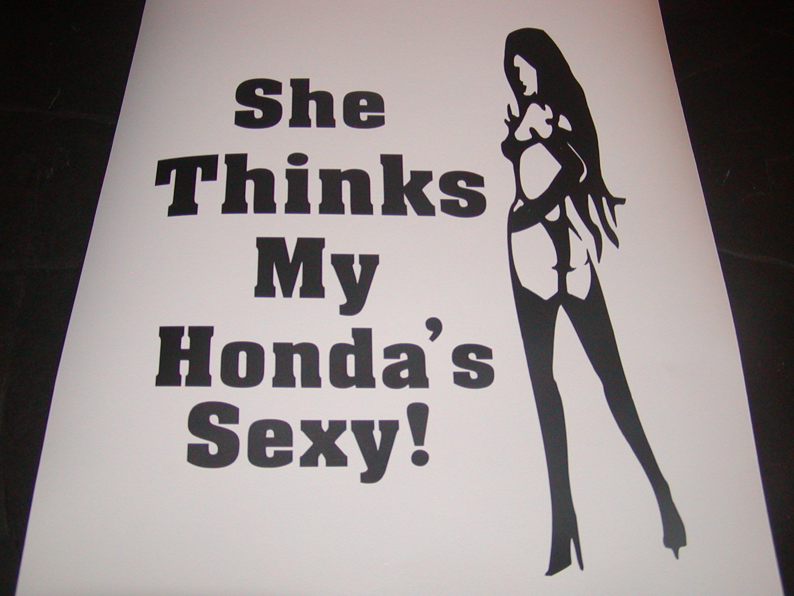 She thinks My Hondas #2 Sexy Decal