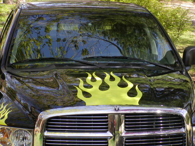 Flame Hood Graphic Decal