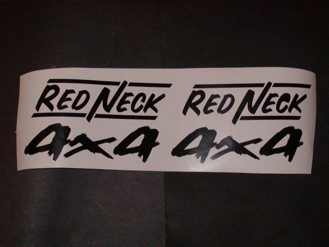 Red Neck 4X4 Decals Sold as a Pair