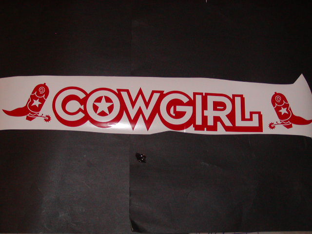 COWGIRL WIndshield Rear Window decal Decals