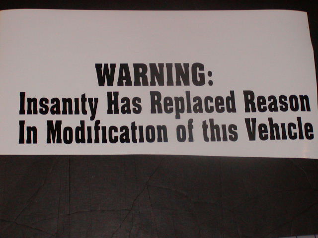 Insanity Has Replaced Reason Decal