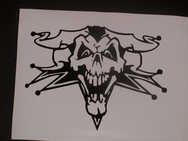 Evil Clown Skull Hood or Tailgate Graphic Decal