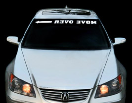 MOVE OVER With Arrow Windshield or Tailgate Decal