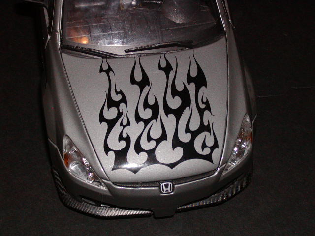 Tribal Flame Flames hood graphic decal