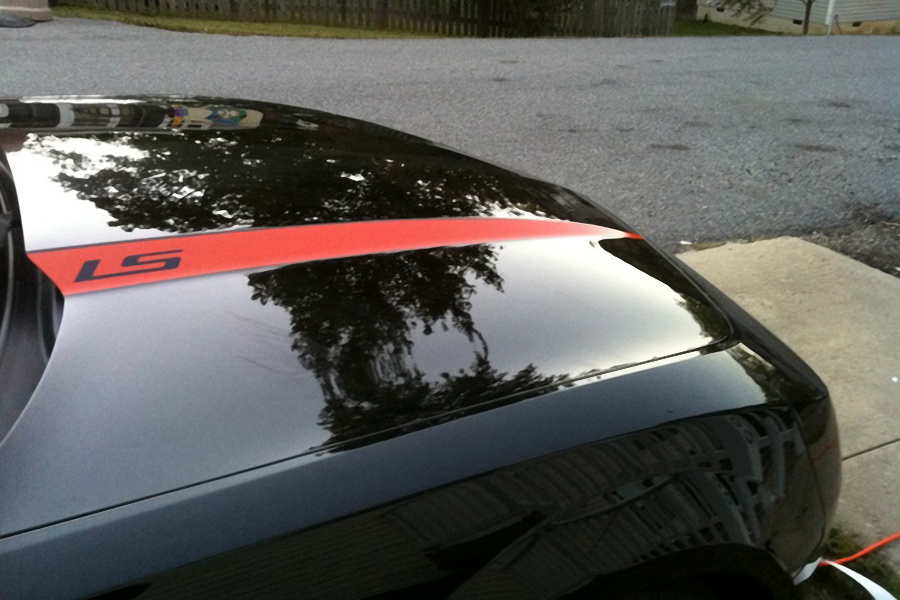 2010 - 2015 Camaro " LS " Hood Cowl Stripe Decals